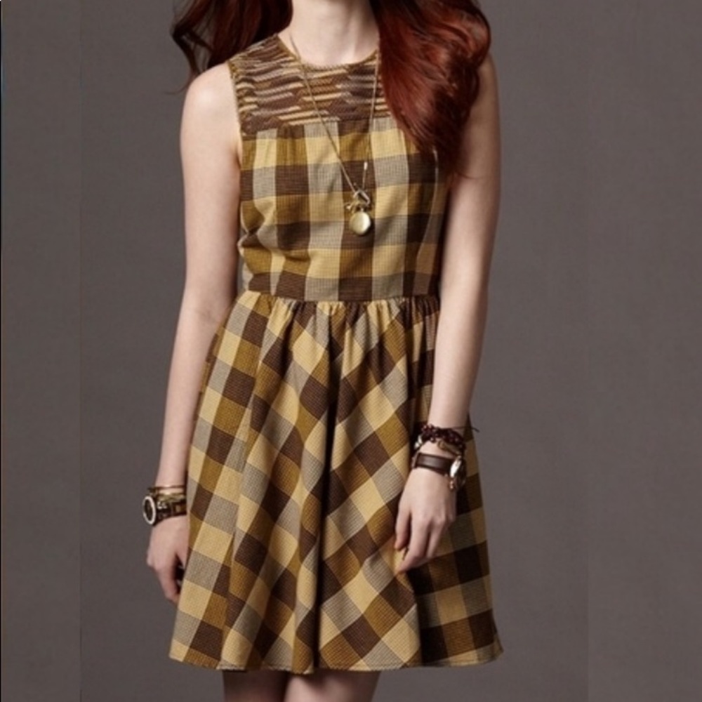 Fossil Madeline Fit & Flare Plaid Dress